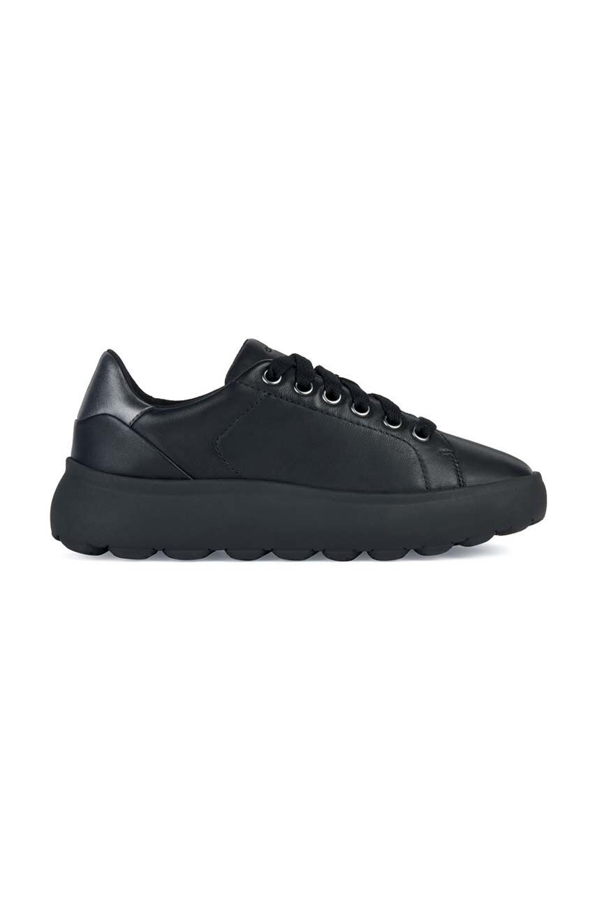 Kožené sneakers boty Geox D Spherica černá barva, D35TCB 085NF C9B1G - černá -  Svršek: Přírodn