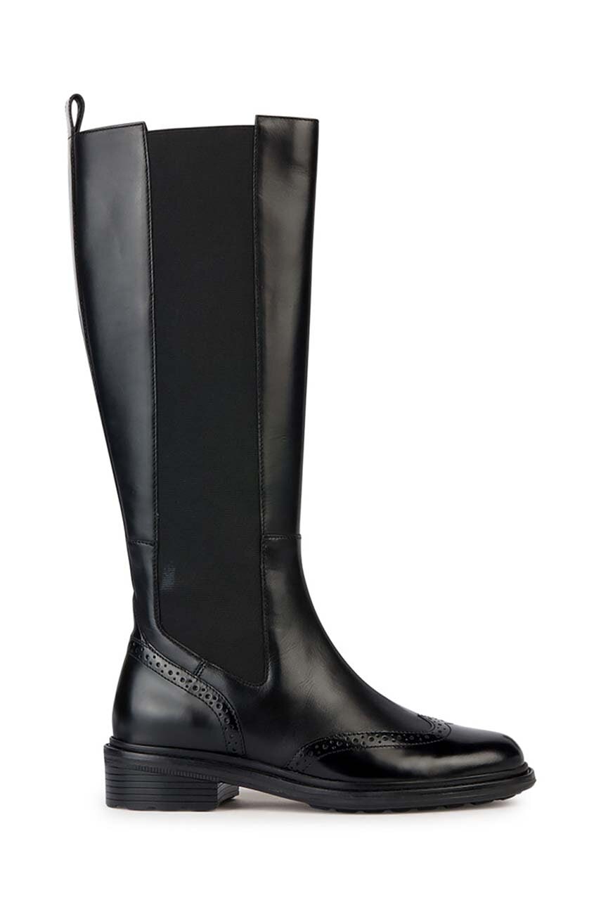 Geox cizme D WALK PLEASURE H femei, culoarea negru, cu toc plat, D36TGH 04948 C9999