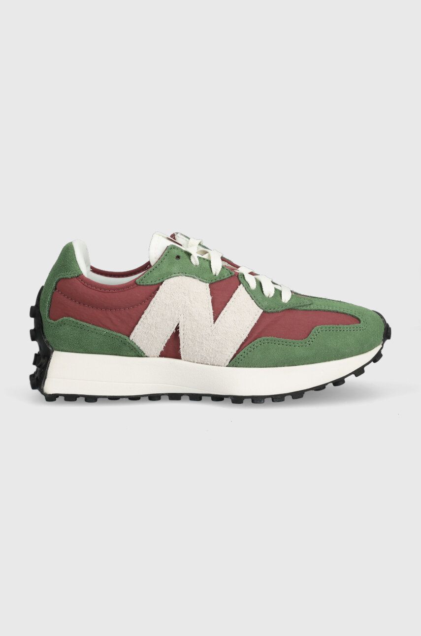 Levně Sneakers boty New Balance WS327UO zelená barva