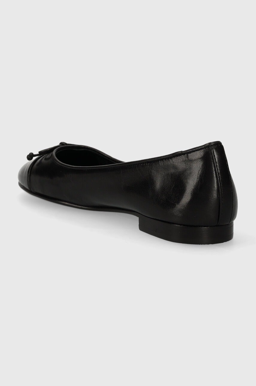 Шкіряні балетки Tory Burch CAP-TOE BALLET колір чорний  154511-004 