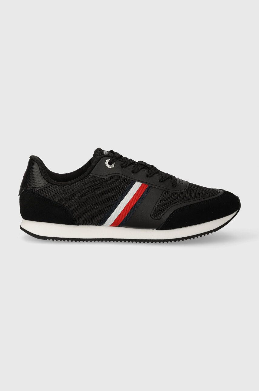 E-shop Sneakers boty Tommy Hilfiger ESSENTIAL STRIPES RUNNER černá barva, FW0FW07450