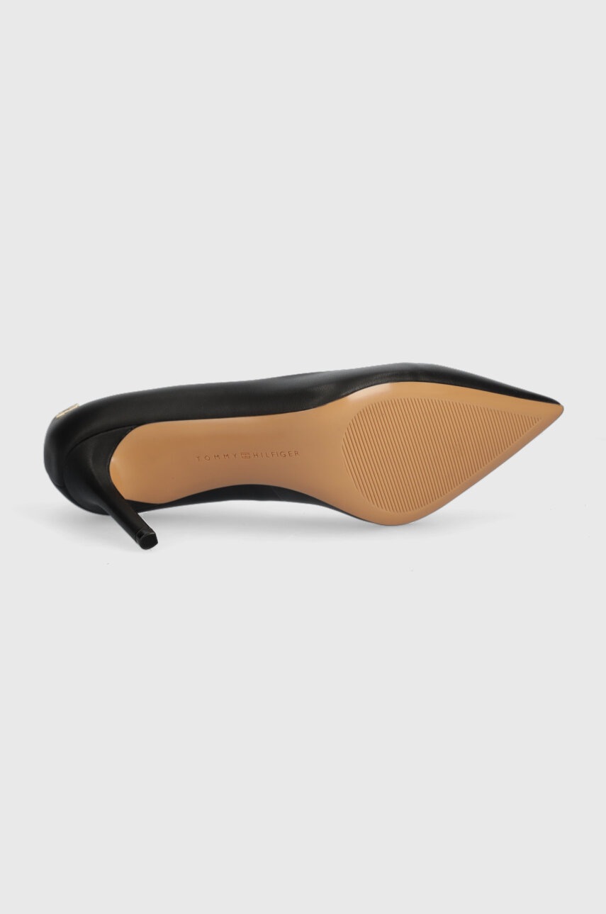 Шкіряні туфлі Tommy Hilfiger ESSENTIAL POINTED PUMP колір чорний FW0FW07533 