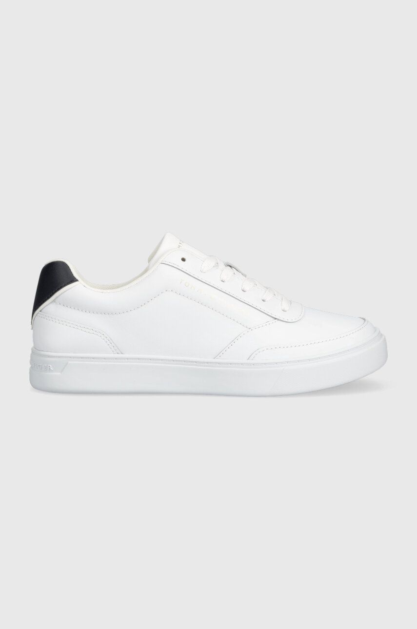 Kožené sneakers boty Tommy Hilfiger TH ELEVATED CLASSIC SNEAKER bílá barva, FW0FW07567 - bílá - Svrš