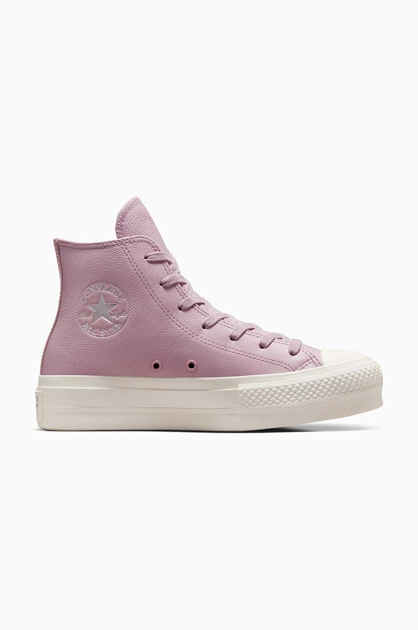 Converse Tenisi De Piele Chuck Taylor All Star Lift Femei, Culoarea Violet, A07130c