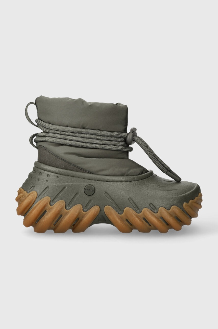 Crocs cizme de iarna Echo Boot culoarea verde, 208716