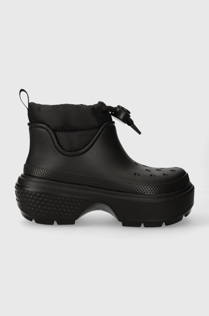 Crocs Cizme De Iarna Stomp Puff Boot 209324 Black Culoarea Negru, 209324