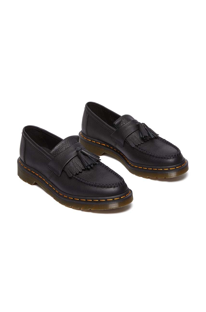 Шкіряні мокасини Dr. Martens Adrian жіночі колір чорний на плоскому ходу DM22760001 