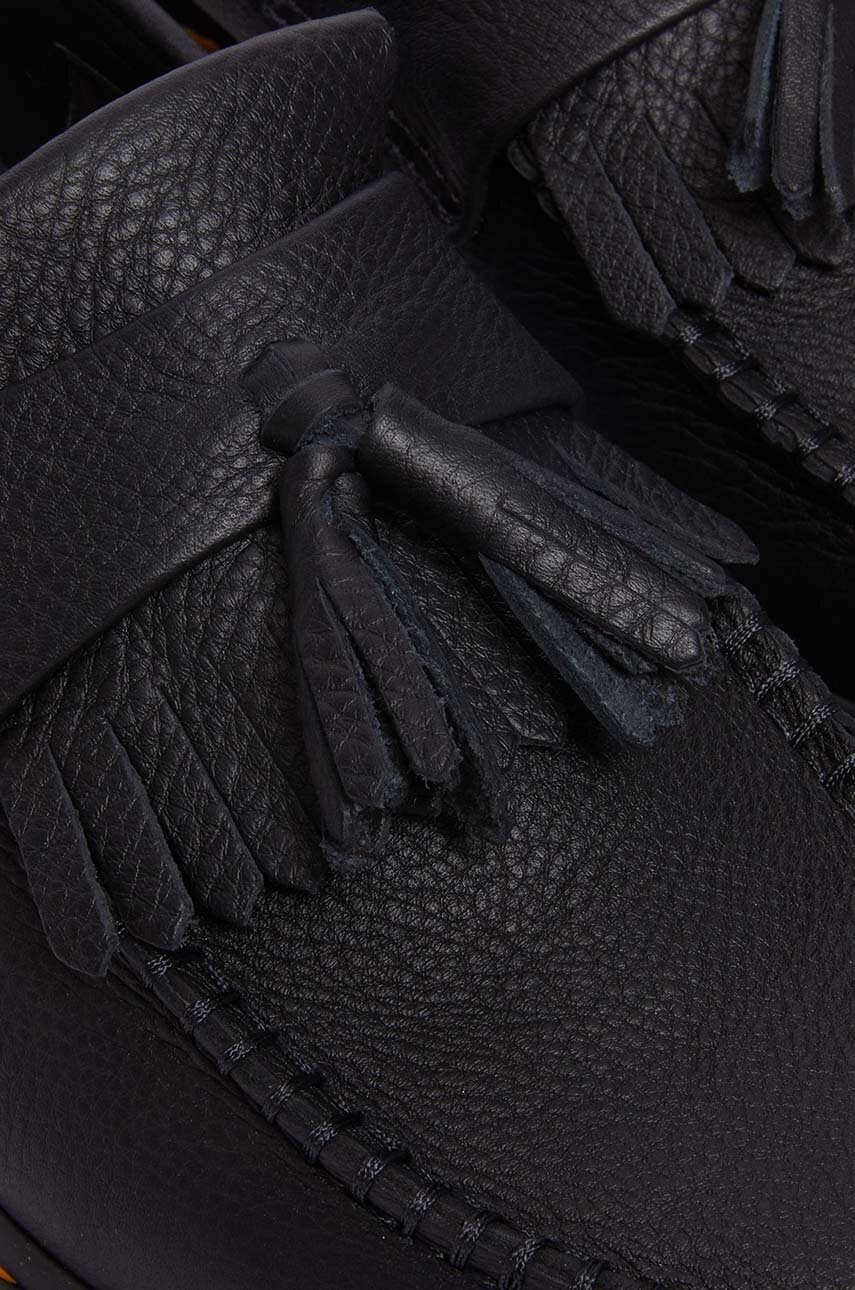 Шкіряні мокасини Dr. Martens Adrian жіночі колір чорний на плоскому ходу DM22760001 