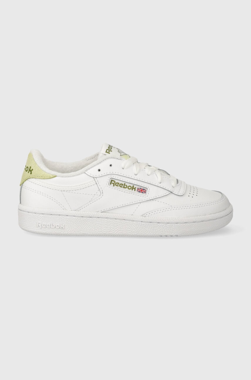 Levně Kožené sneakers boty Reebok Club C 85 bílá barva