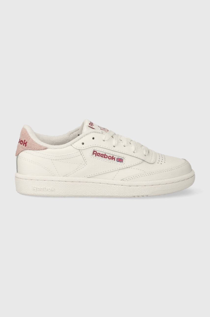 Levně Kožené sneakers boty Reebok Club C 85 béžová barva