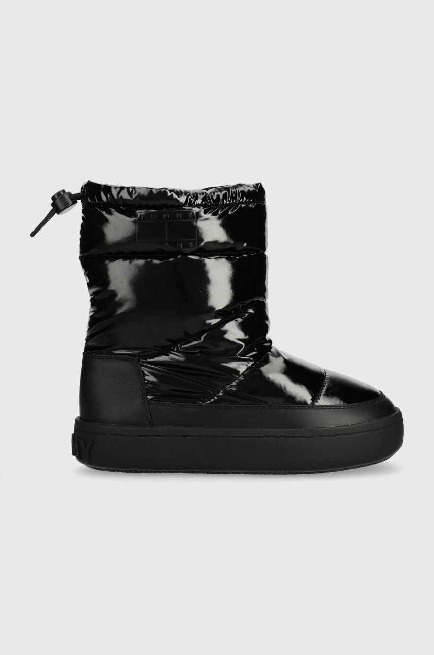 Tommy Jeans cizme de iarna TJW WINTER BOOT culoarea negru, EN0EN02252