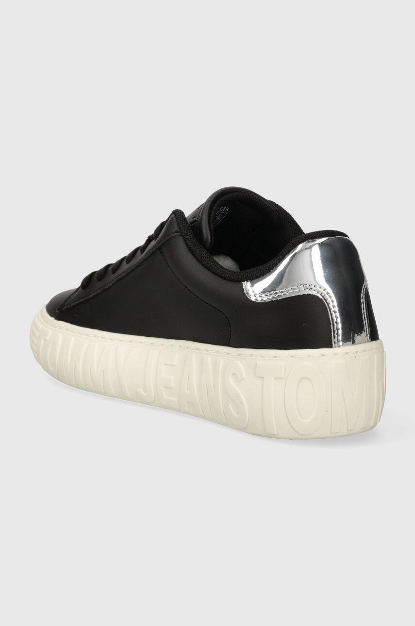 Tommy Jeans Sneakers Din Piele TJW NEW CUPSOLE LEATH LC Culoarea Negru, EN0EN02273