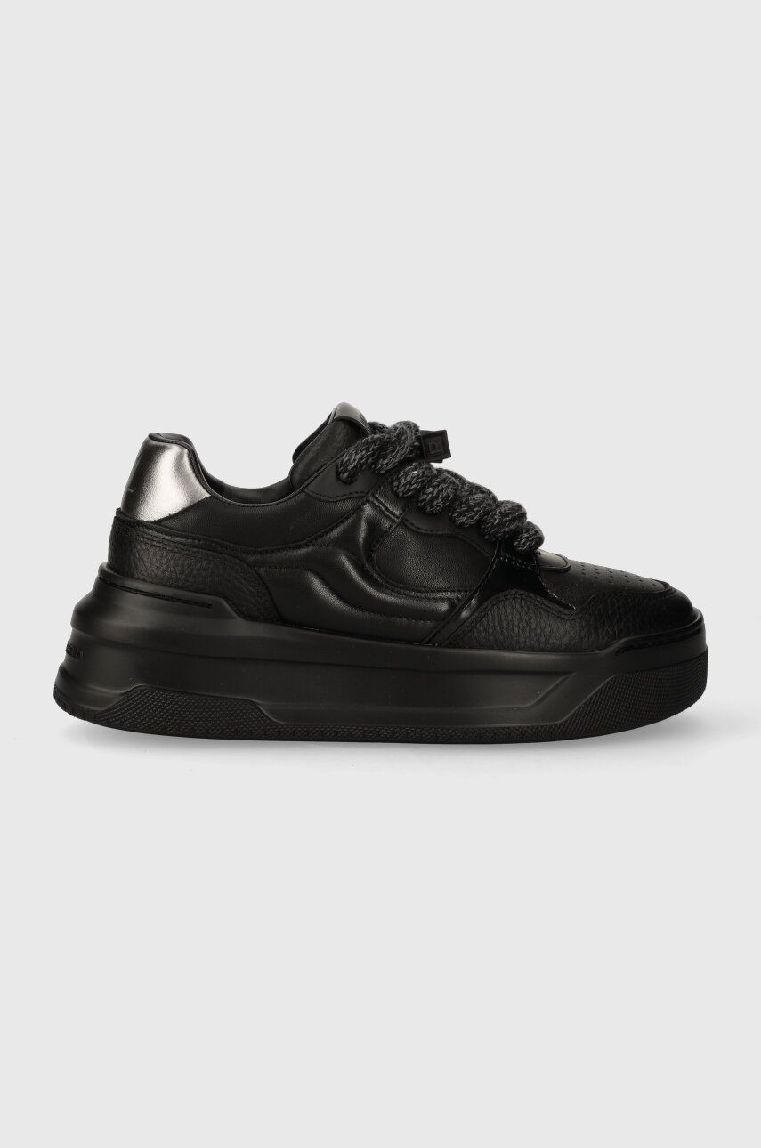 Kožené sneakers boty Karl Lagerfeld KREW MAX KC černá barva, KL63320 - černá -  Svršek: Přírodn