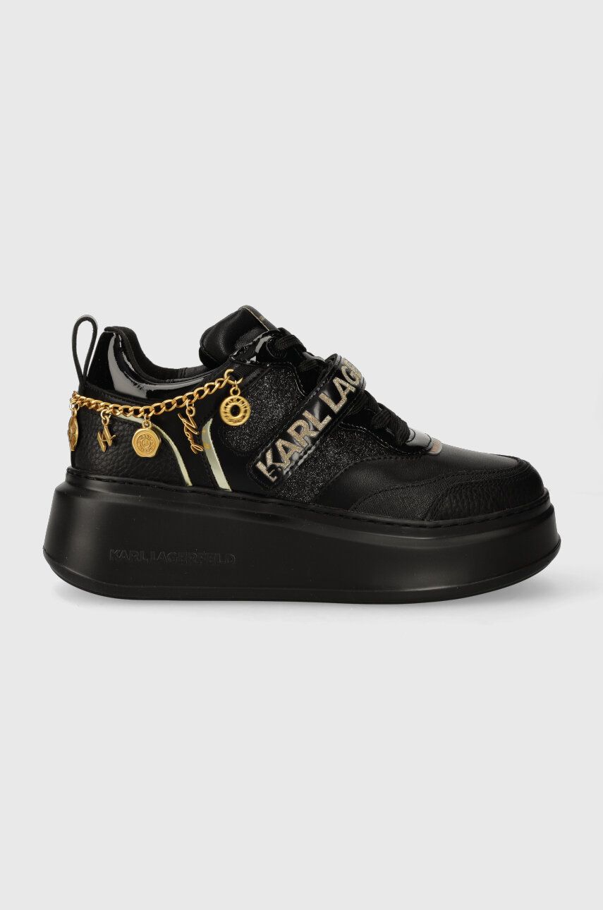 Sneakers boty Karl Lagerfeld ANAKAPRI černá barva, KL63579F - černá -  Svršek: Umělá hmota