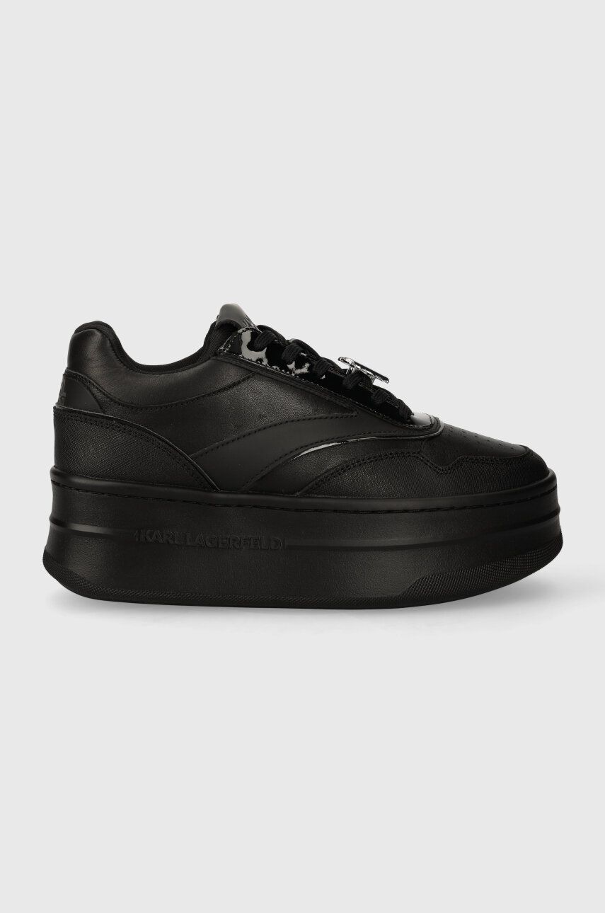 Levně Kožené sneakers boty Karl Lagerfeld KOBO III KC černá barva, KL65020
