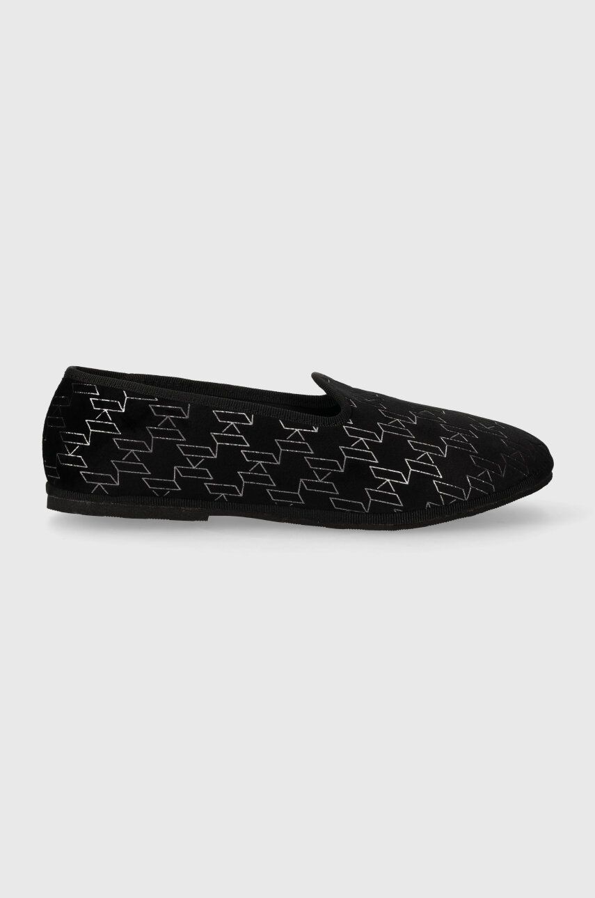 Pantofle Karl Lagerfeld KLARA III černá barva, KL40040 - černá - Svršek: Textilní materiál Vnit