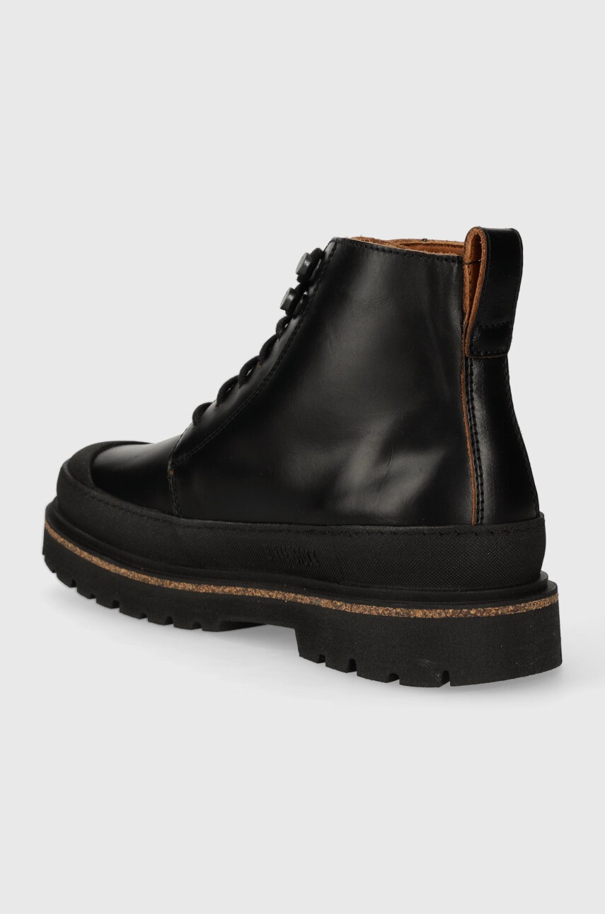 Birkenstock bőr csizma fekete, női, lapos talpú termék 2. képe