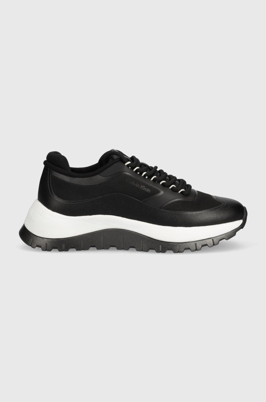 Levně Sneakers boty Calvin Klein 2 PIECE SOLE RUNNER LACE UP černá barva, HW0HW01640