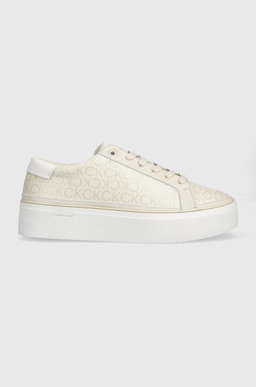 

Маратонки Calvin Klein FLATFORM CUPSOLE LACE UP-EPI MN в бежово HW0HW01670, Бежов