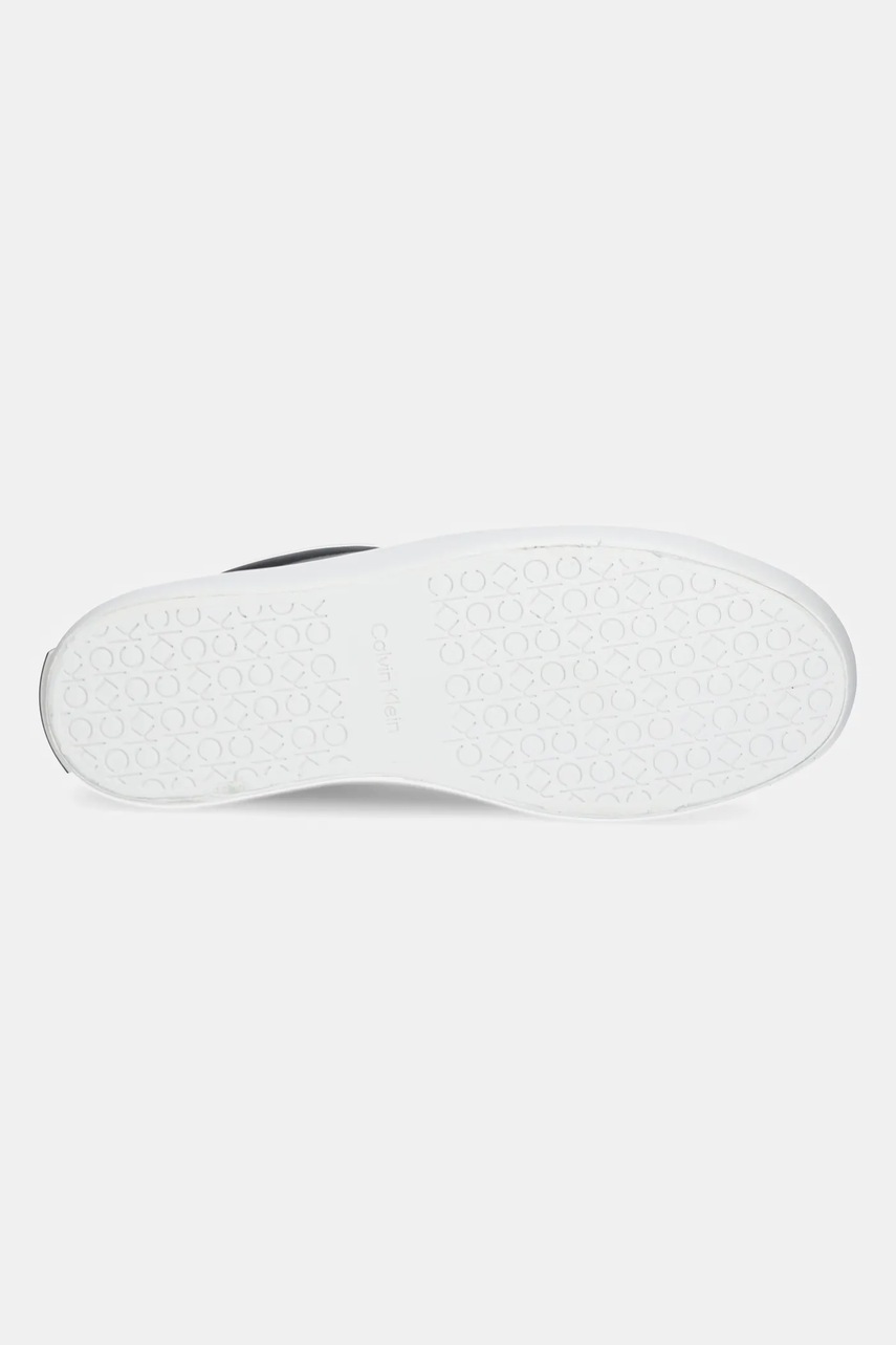 Δερμάτινα αθλητικά παπούτσια Calvin Klein VULC LACE UP χρώμα: μαύρο, HW0HW01681 φωτογραφία