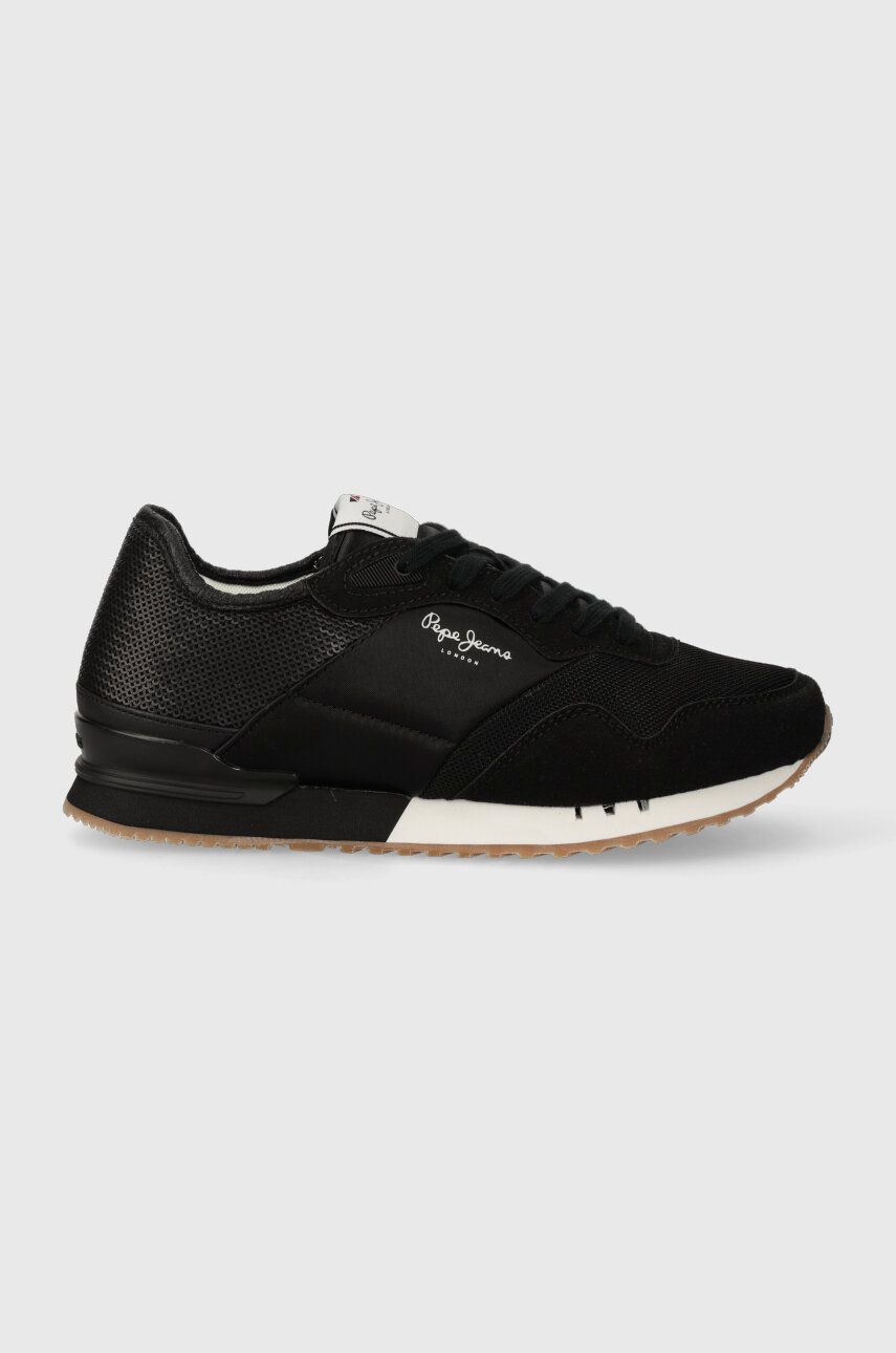 Levně Sneakers boty Pepe Jeans LONDON W SEQUINS černá barva, PLS31382
