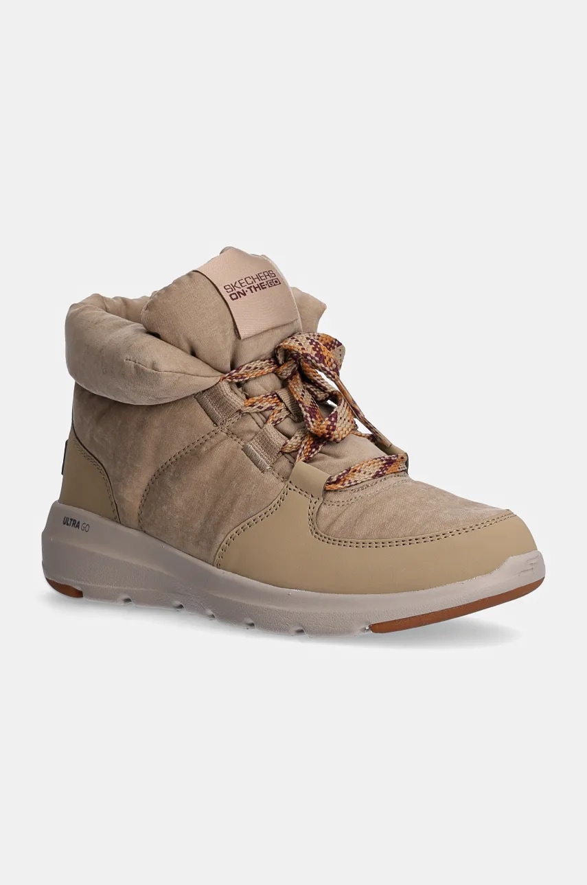 Skechers cizme de iarna GLACIAL ULTRA culoarea bej Skechers cizme de iarna GLACIAL ULTRA culoarea bej