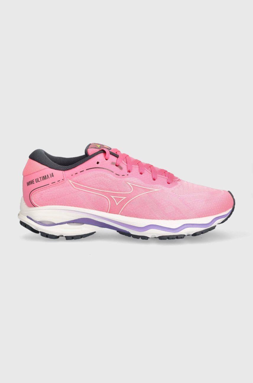 Běžecké boty Mizuno Wave Ultima 14 růžová barva - růžová - Svršek: Umělá hmota