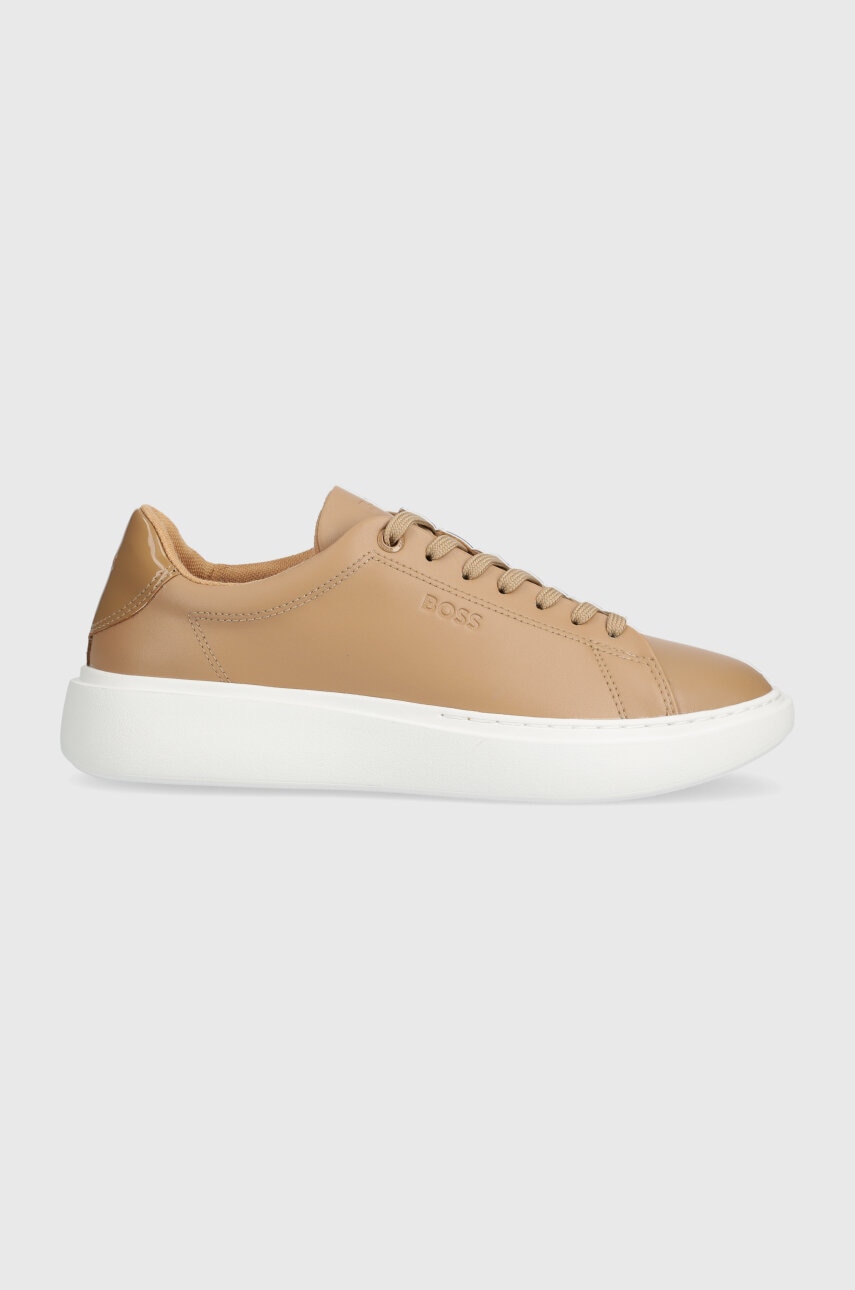 Levně Sneakers boty BOSS Amber béžová barva, 50504124