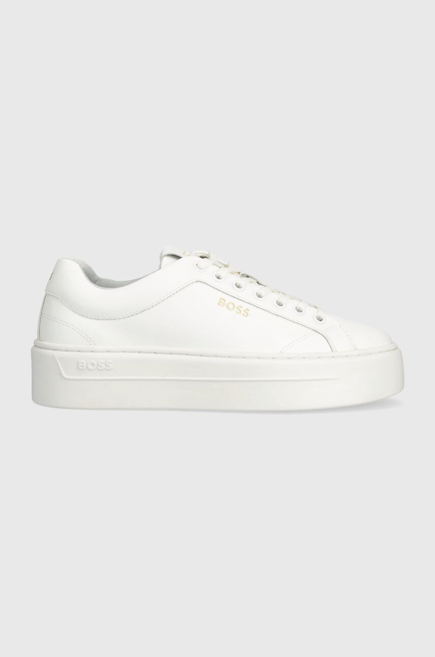 Sneakers boty BOSS Ashlee bílá barva, 50504127 - bílá - Svršek: Umělá hmota Vnitřek: Umělá hmot