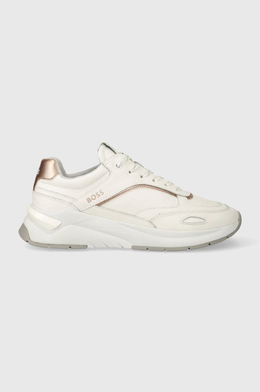 Sneakers boty BOSS Skylar bílá barva, 50511184 - bílá - Svršek: Umělá hmota Vnitřek: Umělá hmot