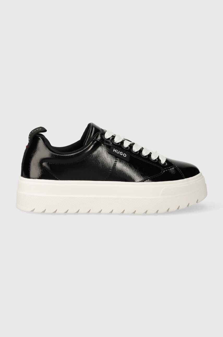 Sneakers boty HUGO Lyssa černá barva, 50503077 - černá - Svršek: Umělá hmota Vnitřek: Textilní 
