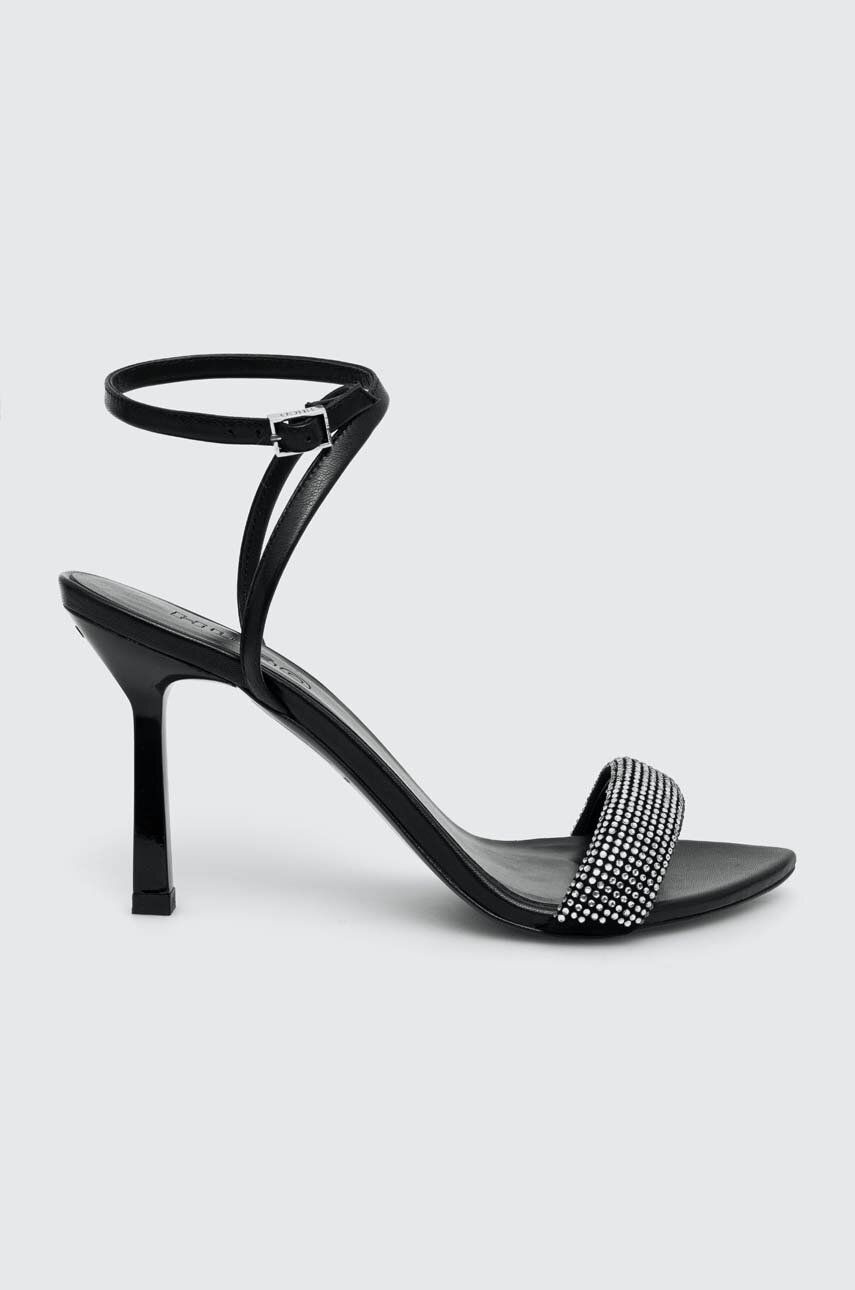 E-shop Kožené sandály HUGO Katniss Sandal 90 černá barva, 50504516