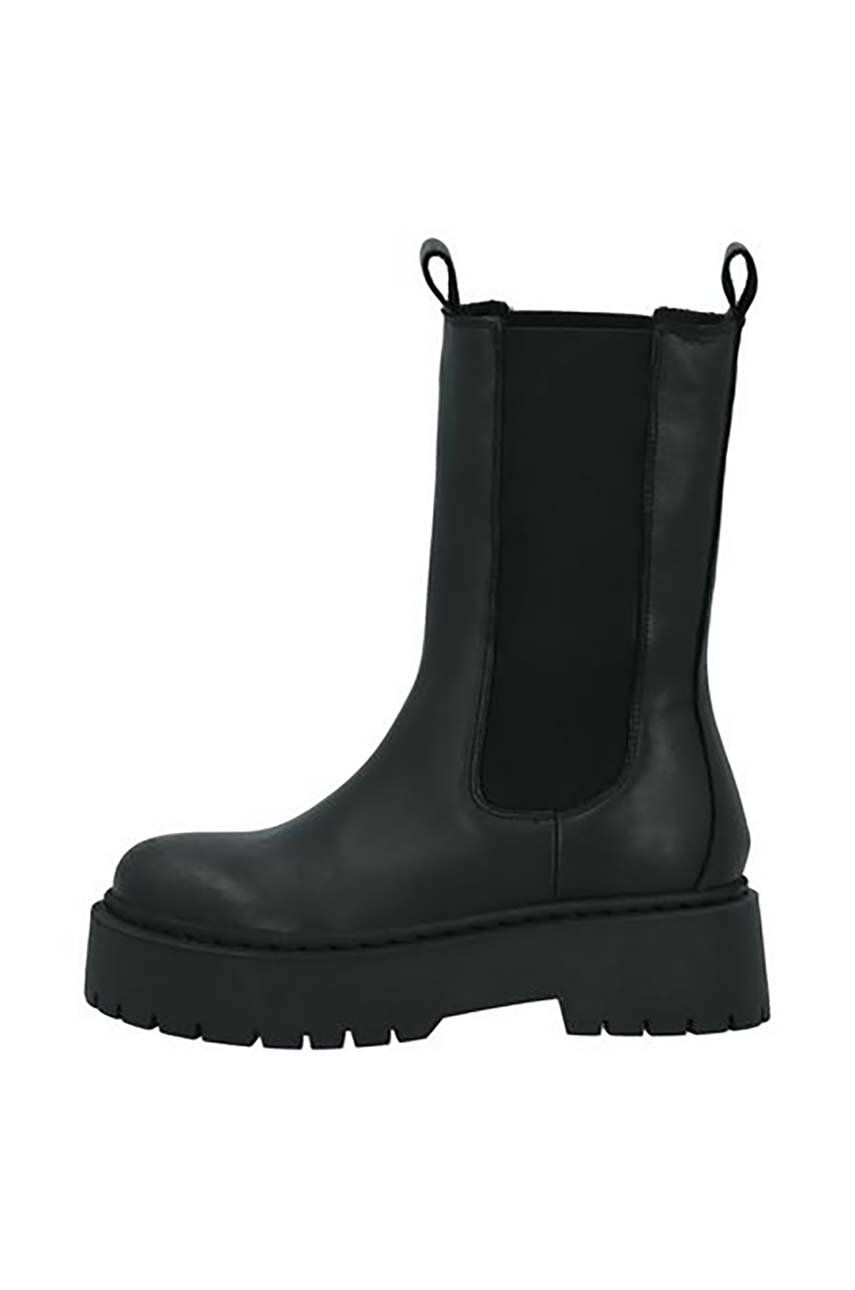 E-shop Kožené kotníkové boty Bianco BIADEB dámské, černá barva, na platformě, 30.50728