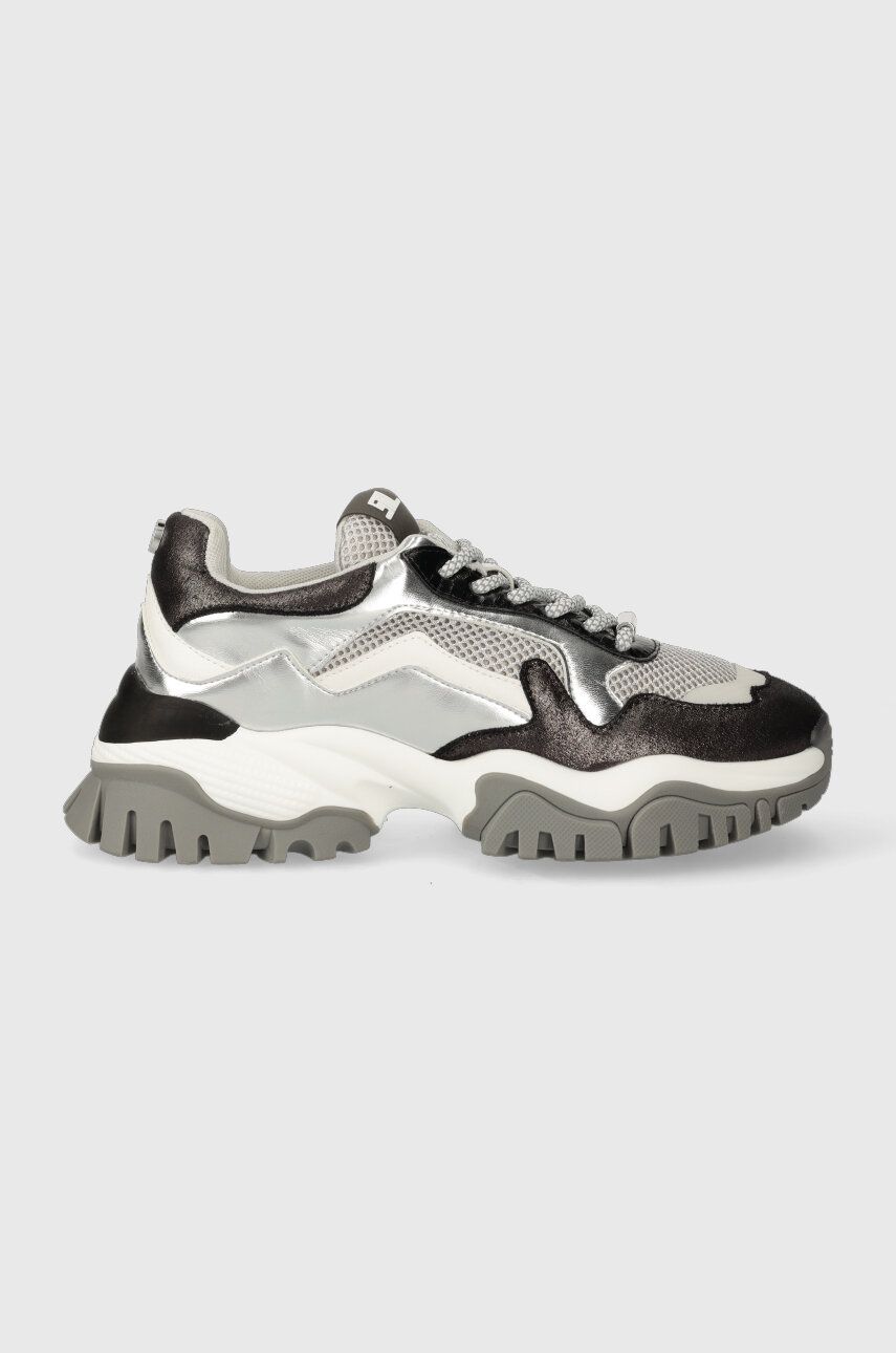 Sneakers boty Steve Madden Tailgate stříbrná barva, SM11002661 - stříbrná - Svršek: Umělá hmota