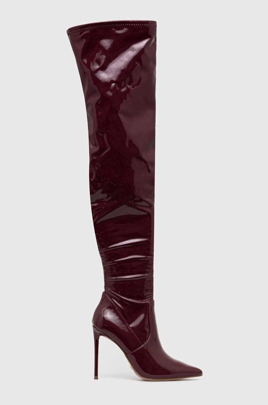

Чоботи Steve Madden Vava жіночі колір бордовий на шпильці SM11001370