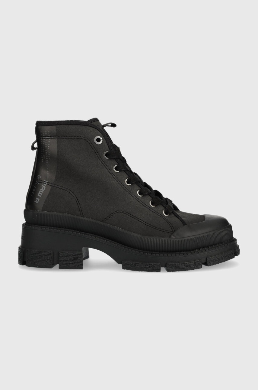 G-Star Raw botine AEFON II MID MCF femei, culoarea negru, 2341054704.BLK