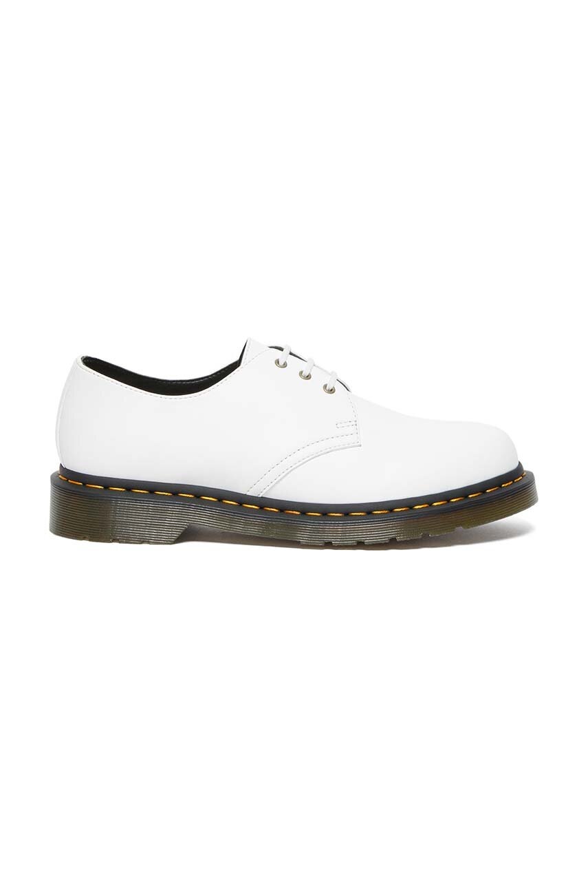 Levně Polobotky Dr. Martens DM27214113 Vegan 1461 dámské, bílá barva, na plochém podpatku