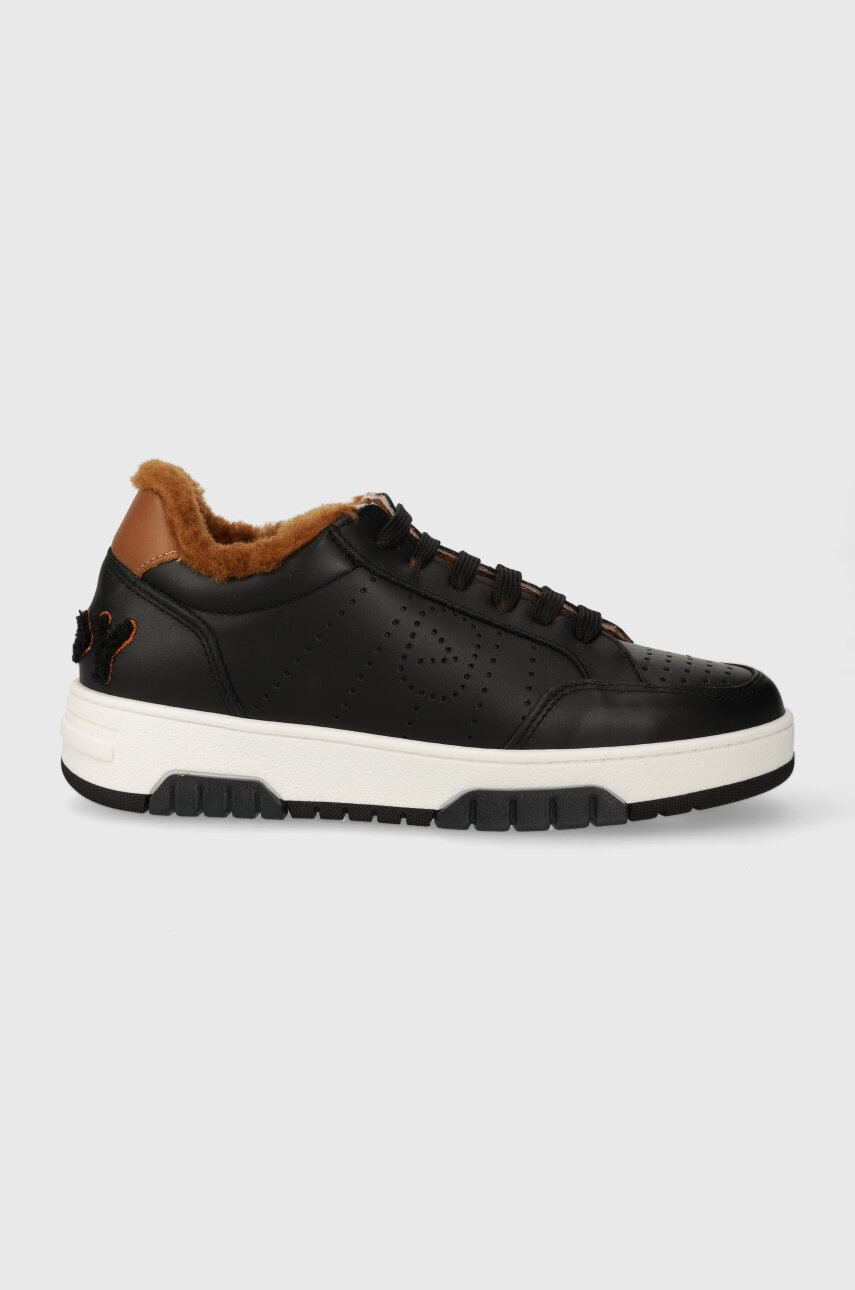 E-shop Kožené sneakers boty Off Play COMO černá barva, COMO 1 BLACK, COGNAC