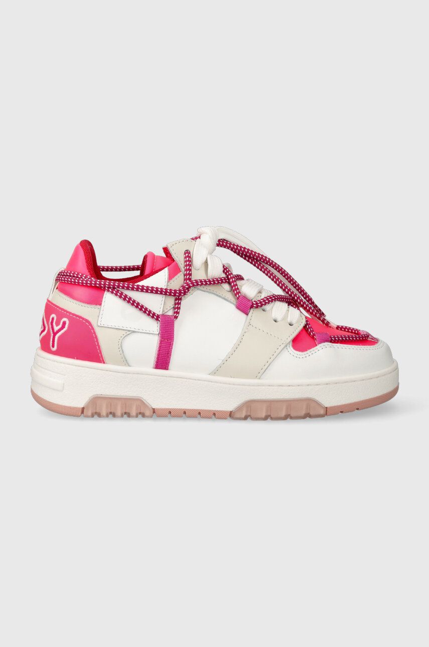 Off Play sneakers din piele SORRENTO culoarea roz, SORRENTO 1 WHITE, LATTE, FUCHSIA FLUO