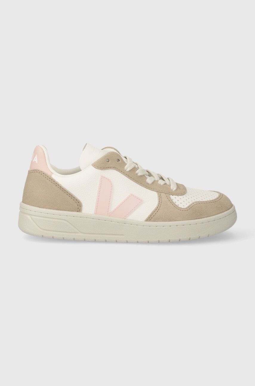 Veja sneakers din piele V-10 culoarea: alb VX0503299