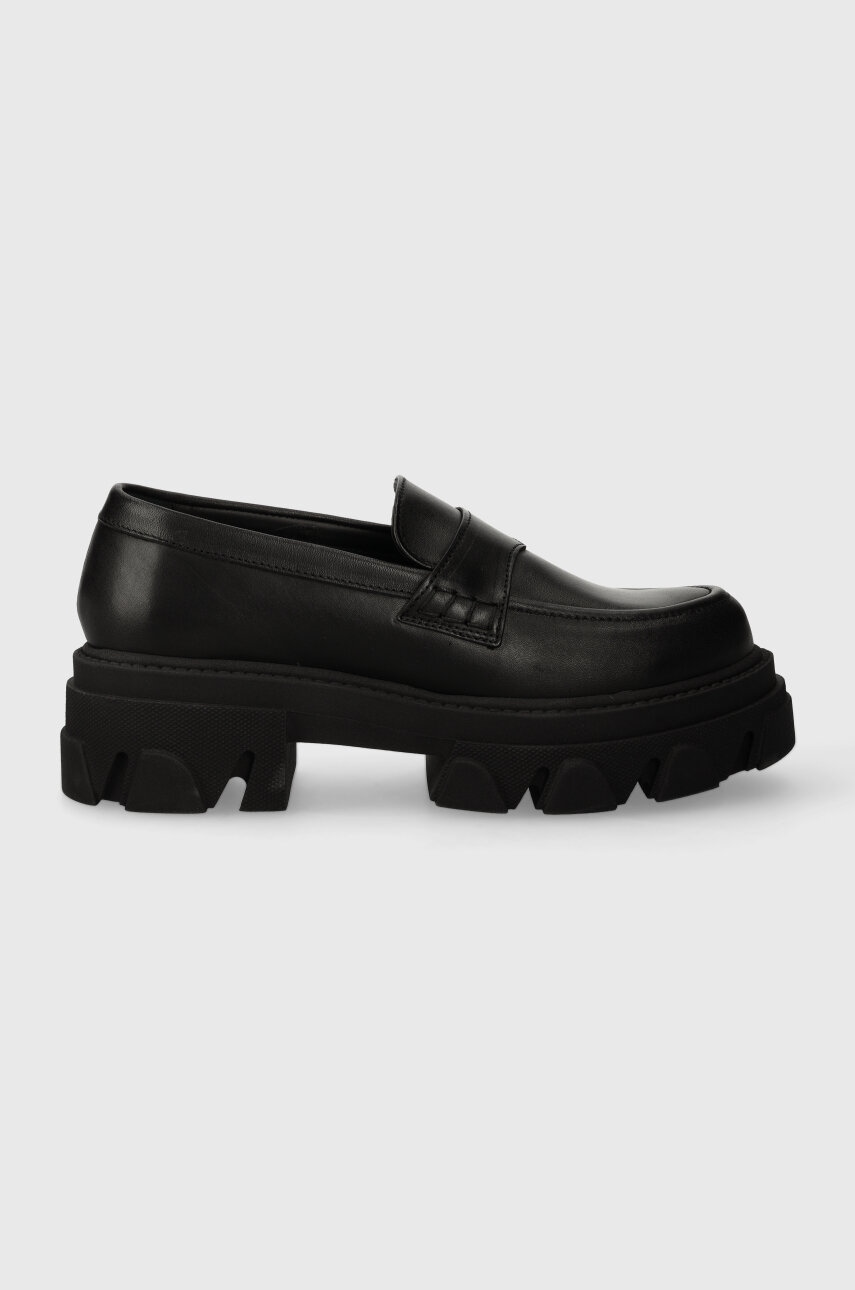 Alohas Mocasini De Piele Trailblazer Femei, Culoarea Negru, Cu Platforma, S00190.25