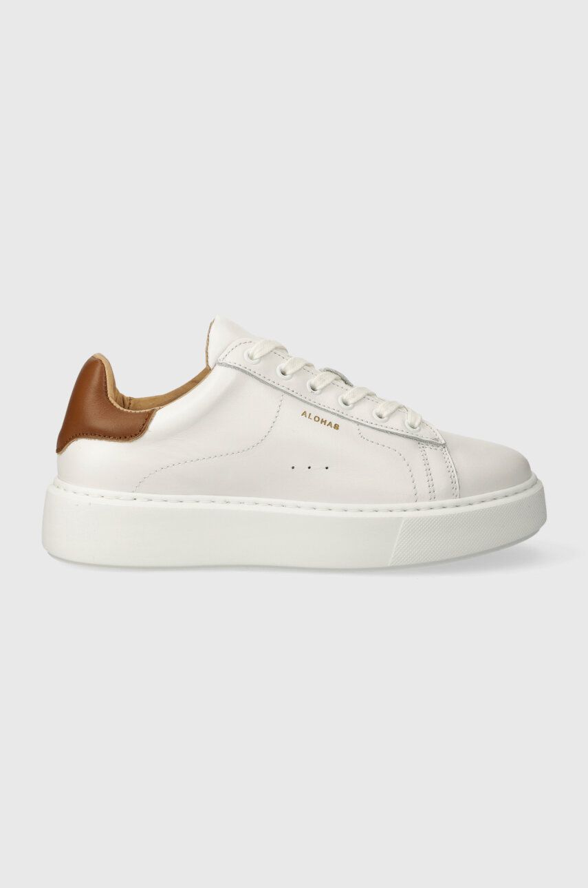 Levně Kožené sneakers boty Alohas tb.65 bílá barva, S00603.80