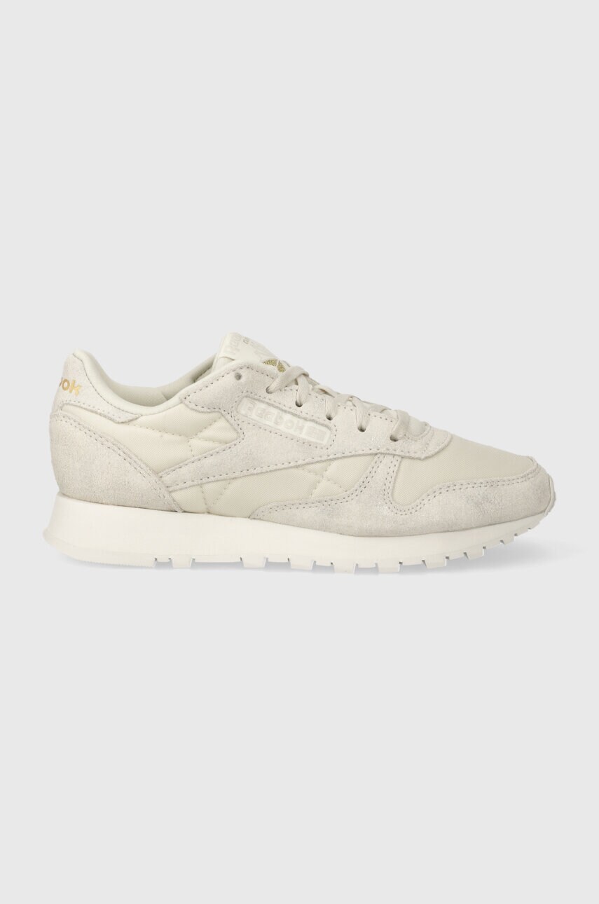 Levně Sneakers boty Reebok Classic CLASSIC LEATHER béžová barva