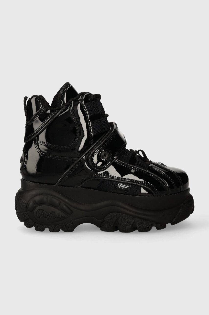 Kožené sneakers boty Buffalo 1348-14 2.0 černá barva, 1534104 - černá - Svršek: Lakovaná kůže V