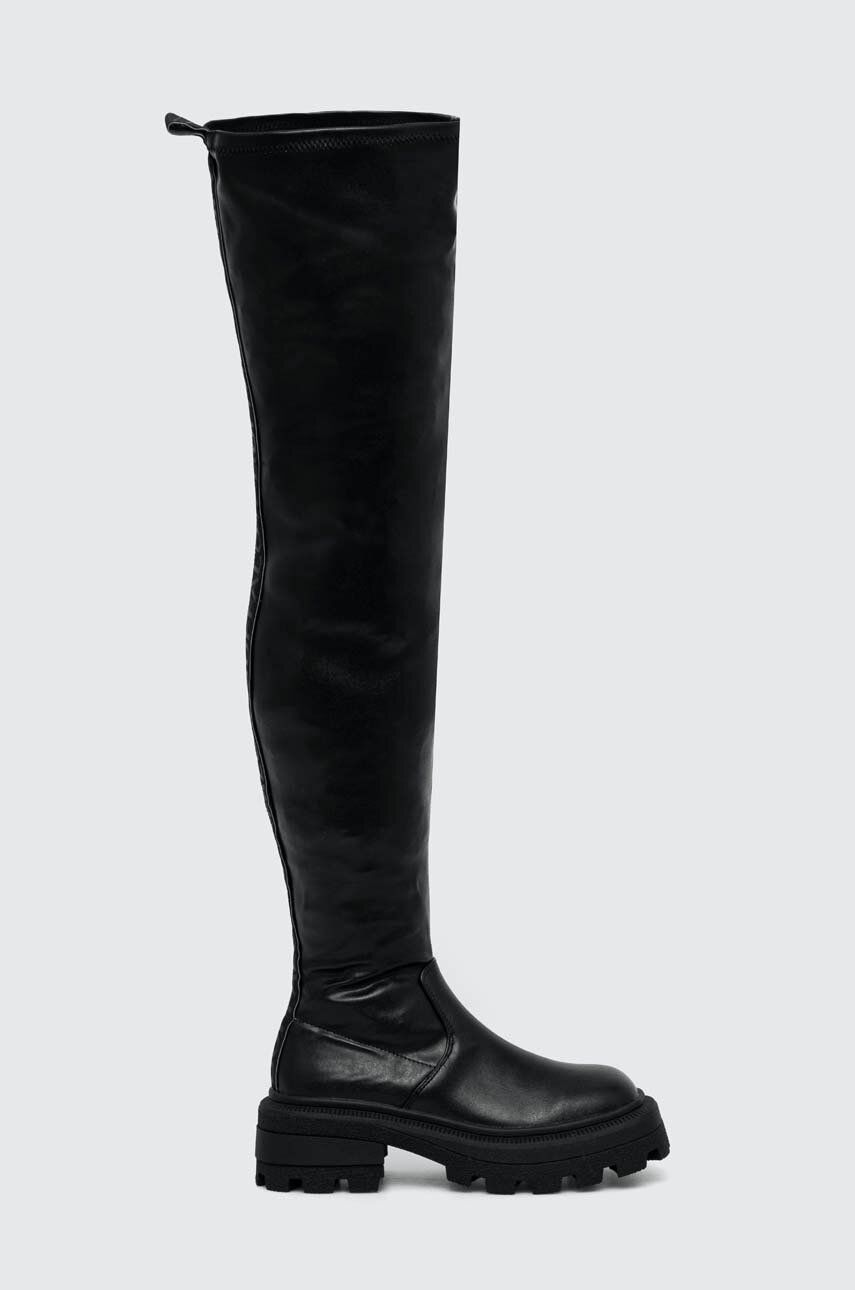 Buffalo cizme Nabu Over femei, culoarea negru, cu platforma, 1622347