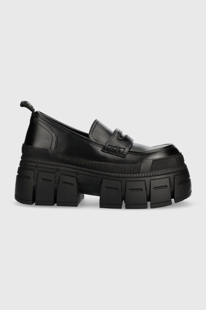 Buffalo Mocasini Gospher Loafer Femei, Culoarea Negru, Cu Platforma, 1622348