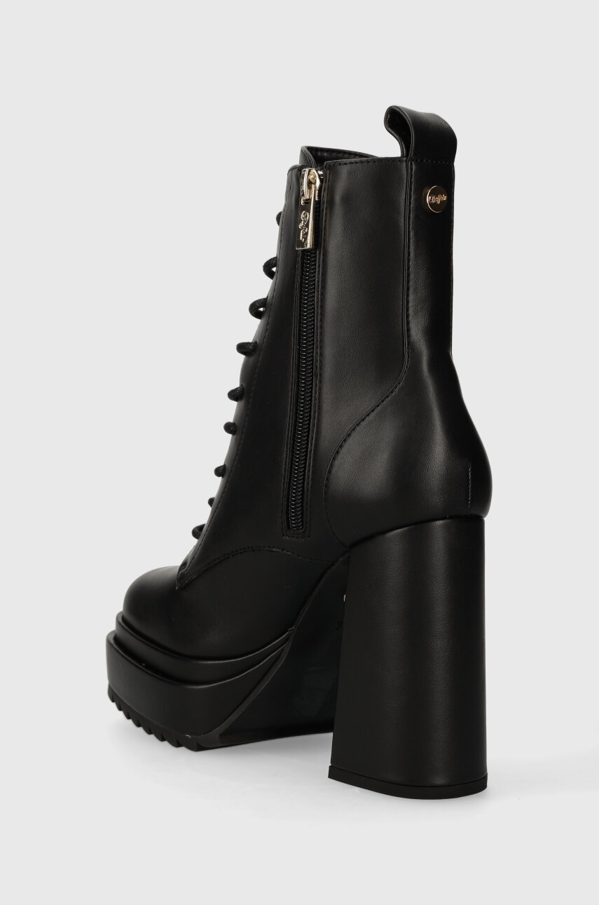Черевики Buffalo May W Lace Up Boot жіночі колір чорний каблук блок 1220029 