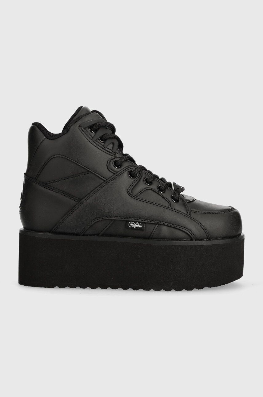 Buffalo sneakers 1300-6 culoarea negru, 1633036