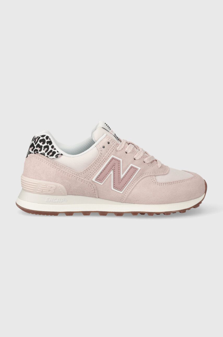 Levně Sneakers boty New Balance 574 růžová barva