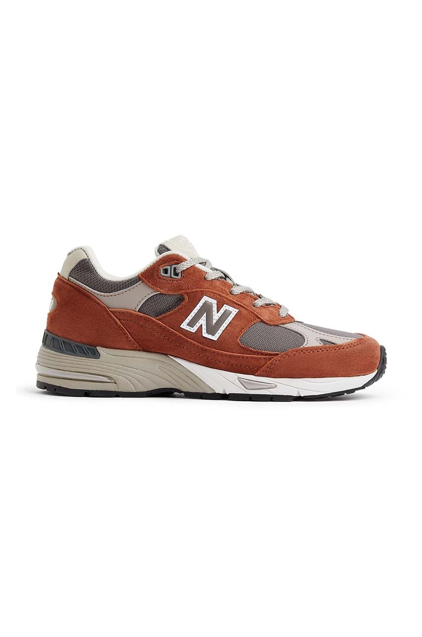 New Balance sneakers W991PTY Made in UK culoarea maro